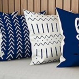 Dark Blue Abstract Cushions