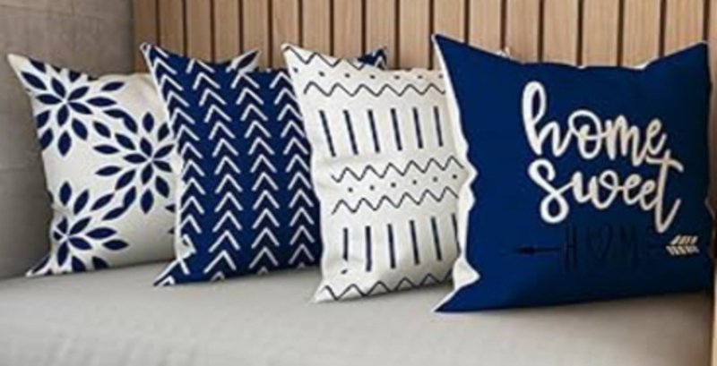 Dark Blue Abstract Cushions