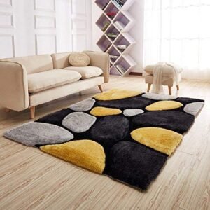 Yellow Lion's Paws Multicoloured shaggy Rug