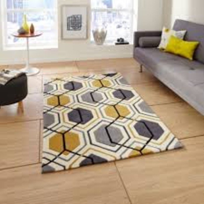 Yellow Cubic Rug