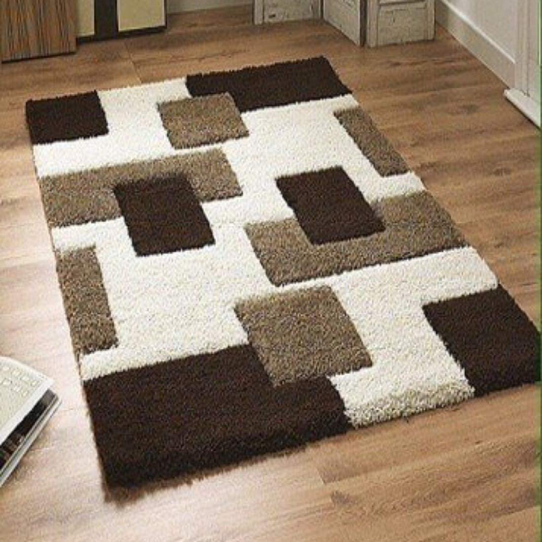 Block Dark Brown Rug