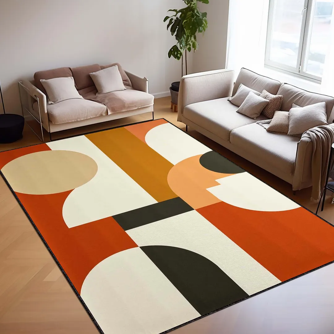 Arty Orange Multicoloured Rug