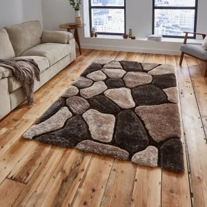 Brown Lion's Paws Multicoloured Shaggy Rug