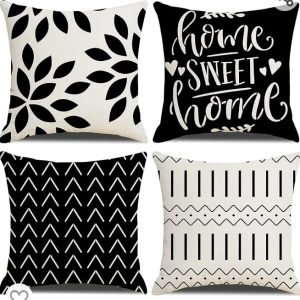 A Set of 4 Black Cushions