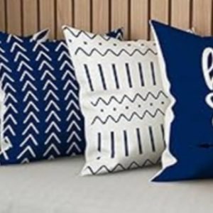 Dark Blue Abstract Cushions