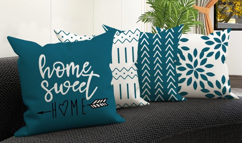 A Set of 4 Teal Cushions